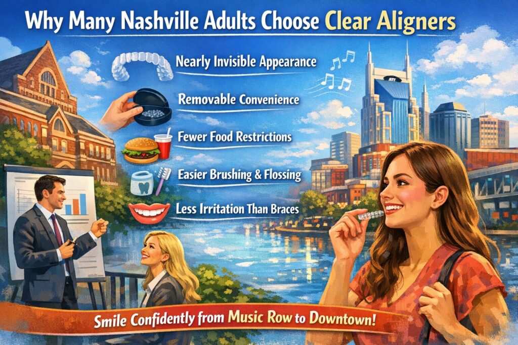 Why Many Nashville Adults Choose Clear Aligners